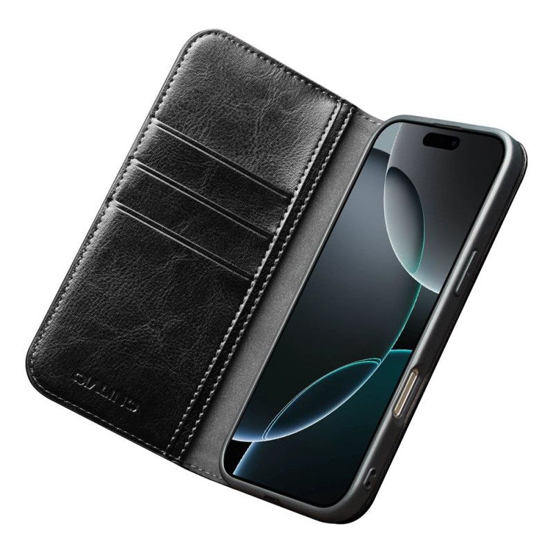 Folio-fodral iPhone 17 Pro Max Qialino-läder