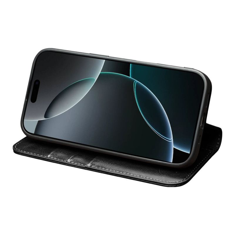 Folio-fodral iPhone 17 Pro Max Qialino-läder
