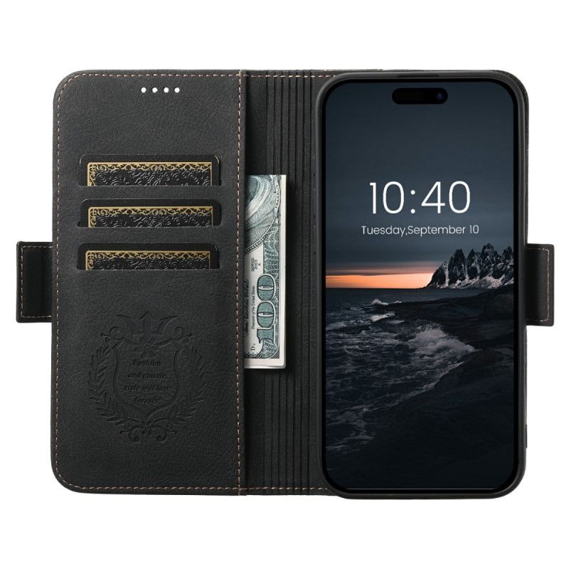 Folio-fodral iPhone 17 Pro Max Telefonfodral Magsafe Premium Vintage-kompatibel
