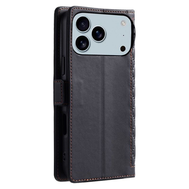 Läderfodral iPhone 17 Pro Max Telefonfodral Klassisk Quiltad