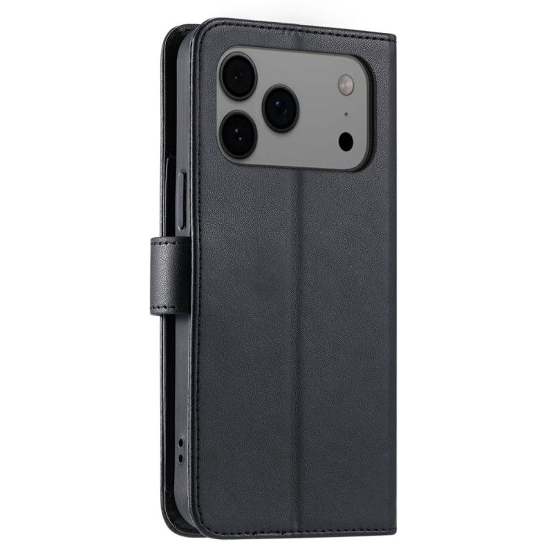 Läderfodral iPhone 17 Pro Max Telefonfodral Quiltad Med Snodd Och Axelrem