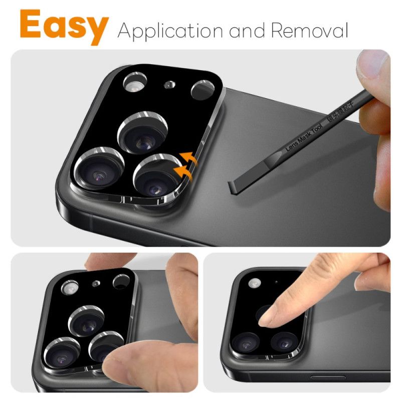 Linsskydd I Härdat Glas För iPhone 17 Pro Max (svart Version)