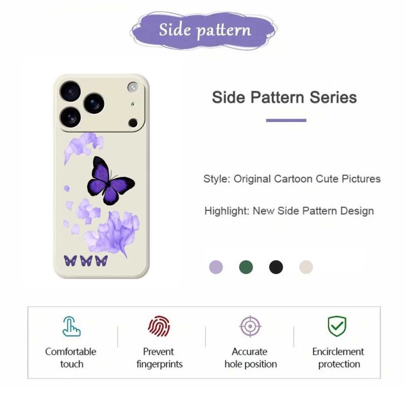 Skal För iPhone 17 Pro Max Fjärilar
