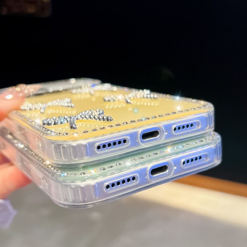 Skal iPhone 17 Pro Max Fjärils- Och Glitterdekoration