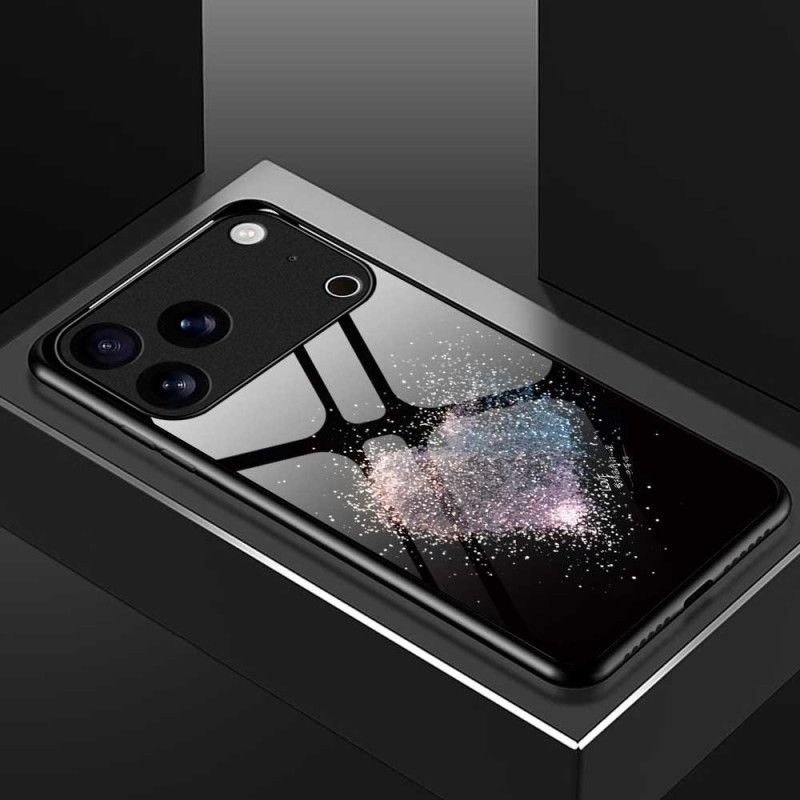Skal iPhone 17 Pro Max Hjärtliknande Härdat Glas