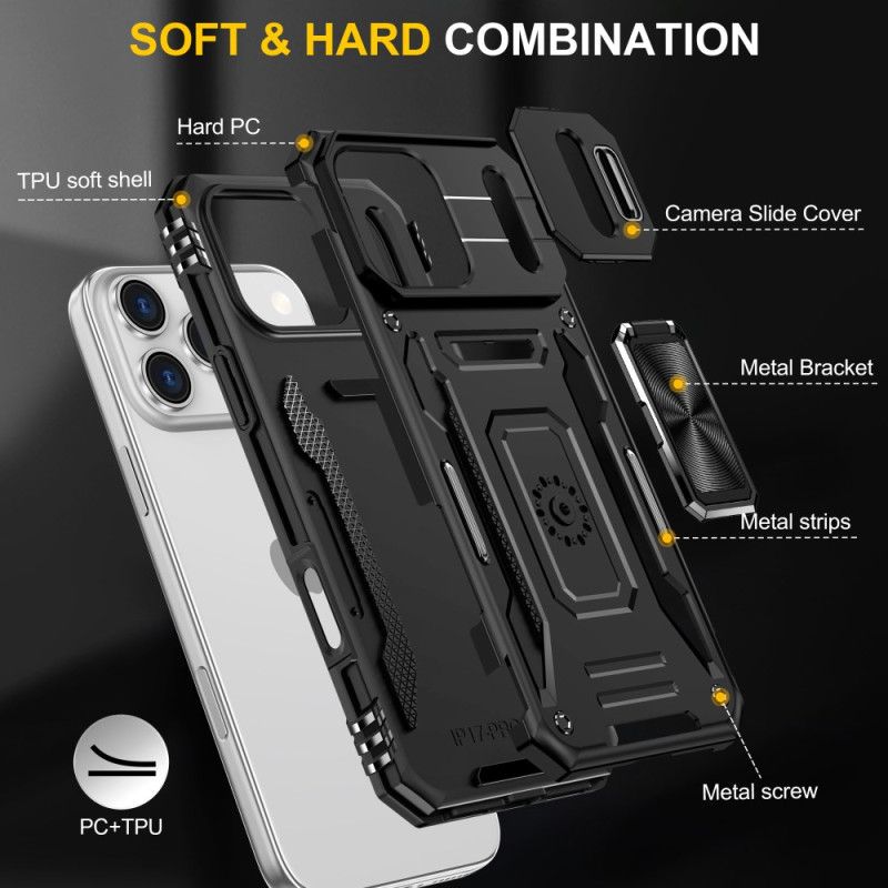 Skal iPhone 17 Pro Max Linshållare Och Skydd I Metalleffekt