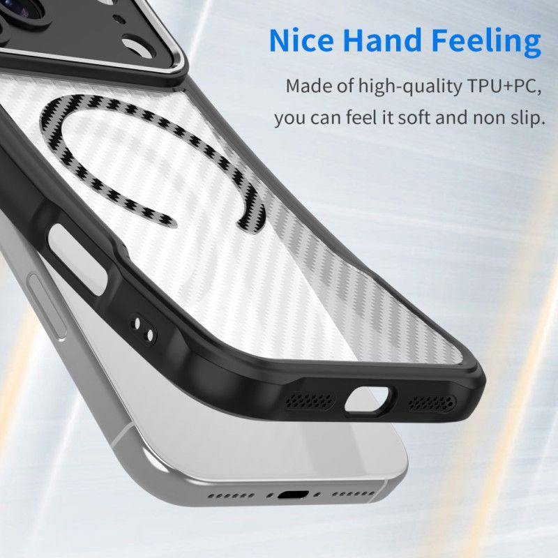Skal iPhone 17 Pro Max Magsafe-kompatibel Genomskinlig Kolfiber