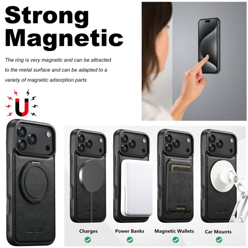 Skal iPhone 17 Pro Max Telefonfodral Kompatibel Magsafe Med Roterande Fäste Suteni