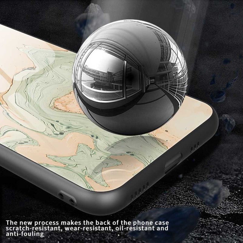 Skal iPhone 17 Pro Max Telefonfodral Målat Mönster I Härdat Glas