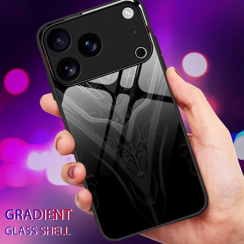 Skal iPhone 17 Pro Max Telefonfodral Svart Design I Härdat Glas