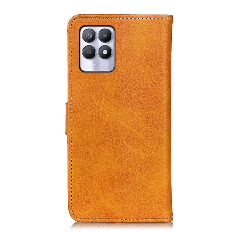 Fodral Realme 8i Retro Matt Lädereffekt