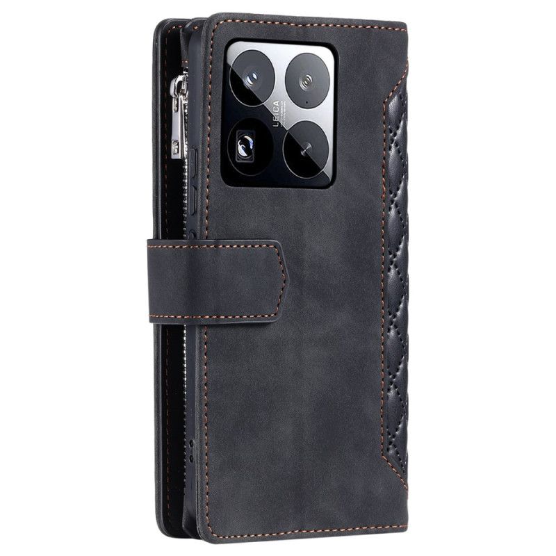 Fodral För Xiaomi 15 Pro Multifunktionell Quiltad Plånbok