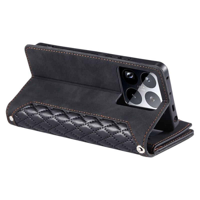 Fodral För Xiaomi 15 Pro Multifunktionell Quiltad Plånbok