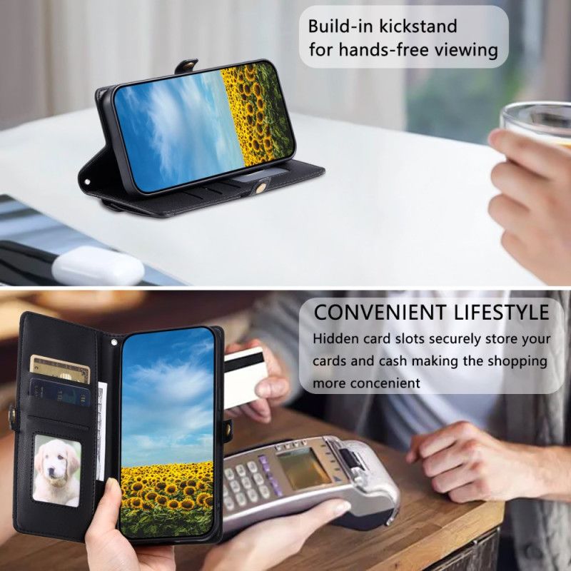 Fodral Xiaomi 15 Pro Kuvertväska Med Rem Och Axelrem