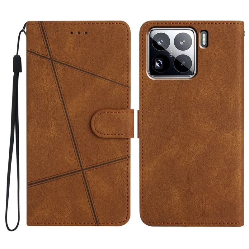 Fodral Xiaomi 15 Pro Linjer Och Ränder Med Rem