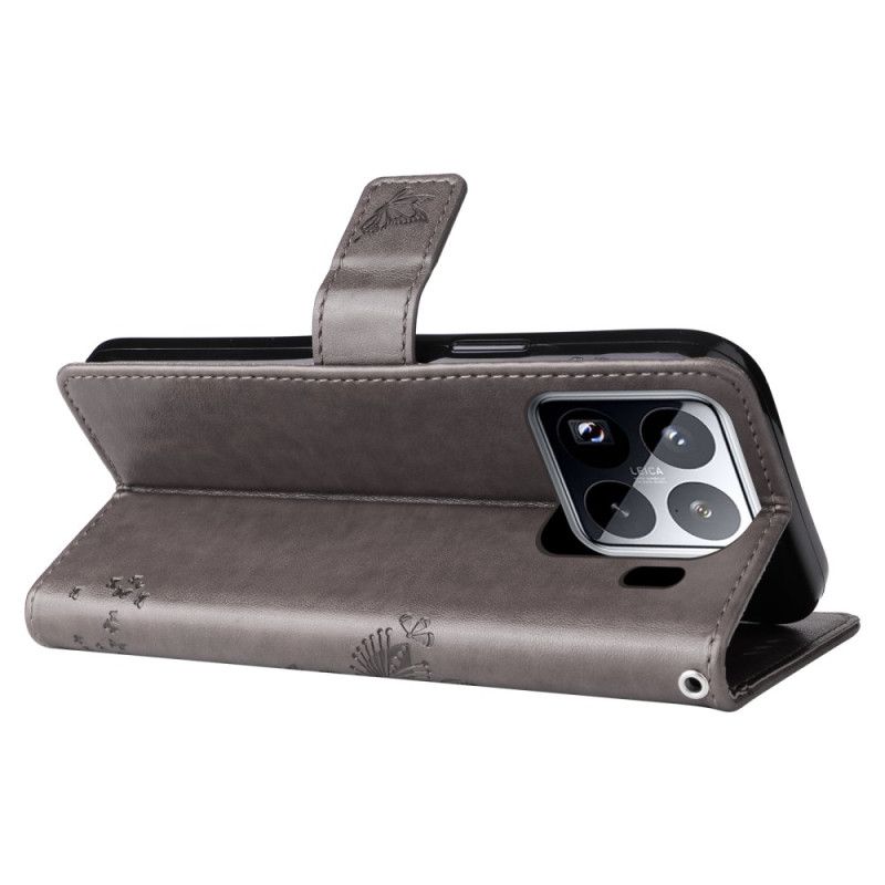 Läderfodral Xiaomi 15 Pro Telefonfodral Katt Och Träd