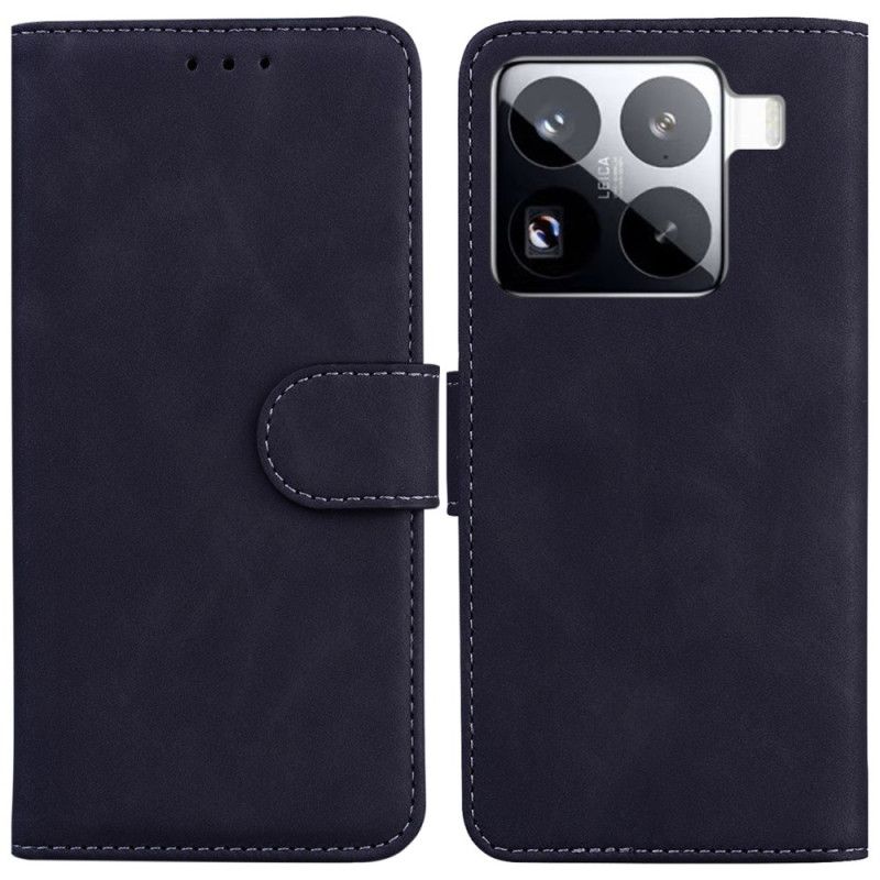 Läderfodral Xiaomi 15 Pro Telefonfodral Mockaeffekt