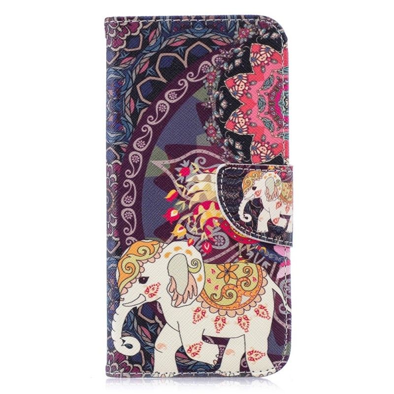 Fodral Huawei P Smart 2019 Etnisk Elefantmandala