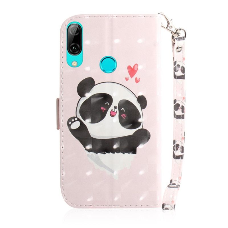 Fodral Huawei P Smart 2019 Pandakärlek Med Rem