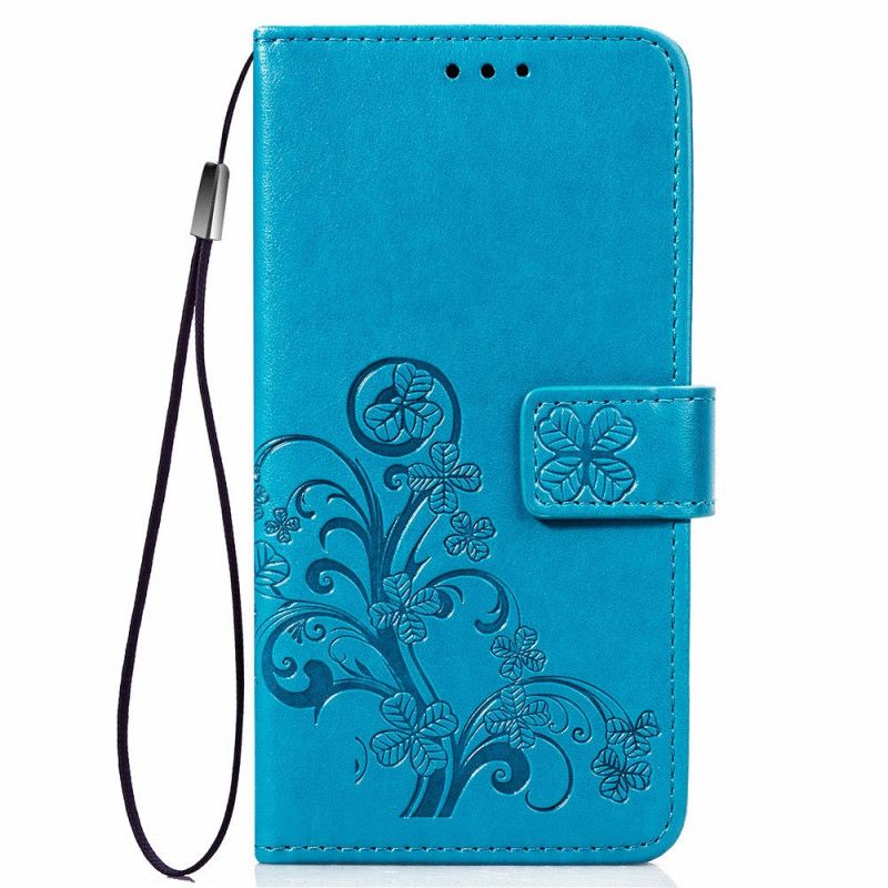 Fodral Huawei P Smart 2019 Svart Fjärilar Och Blommor