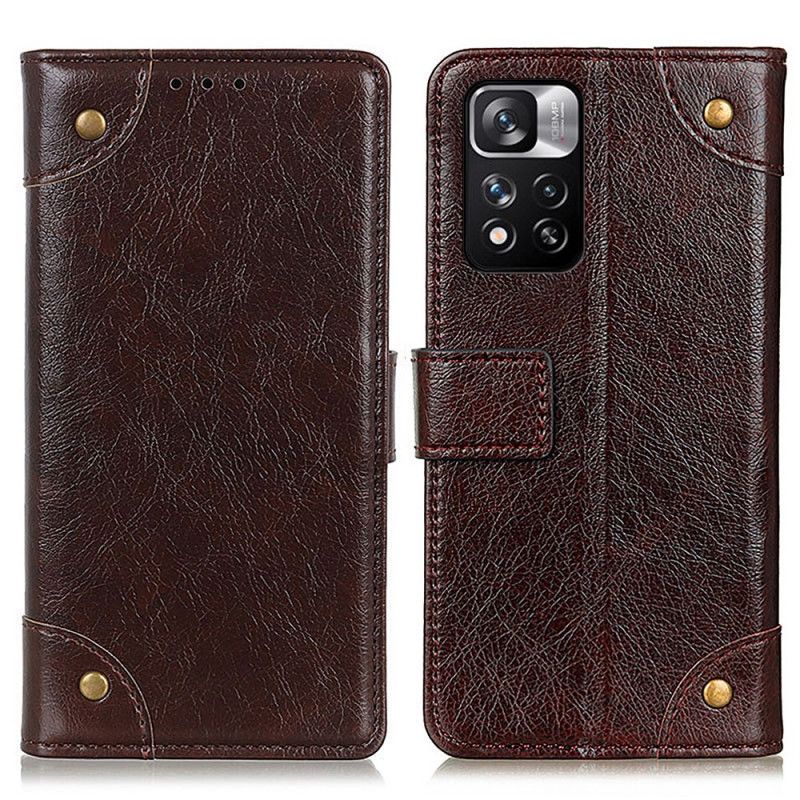 Fodral För Xiaomi Redmi Note 11 Pro / Note 11 Pro Plus Style Nappa Leather Vintage Nitar