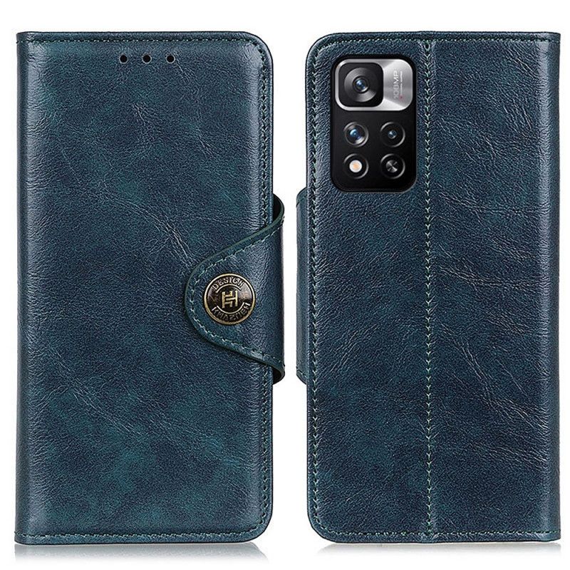Fodral Xiaomi Redmi Note 11 Pro / Note 11 Pro Plus Glänsande Läderimitation Khazneh