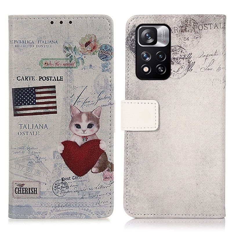 Fodral Xiaomi Redmi Note 11 Pro / Note 11 Pro Plus Traveller Cat