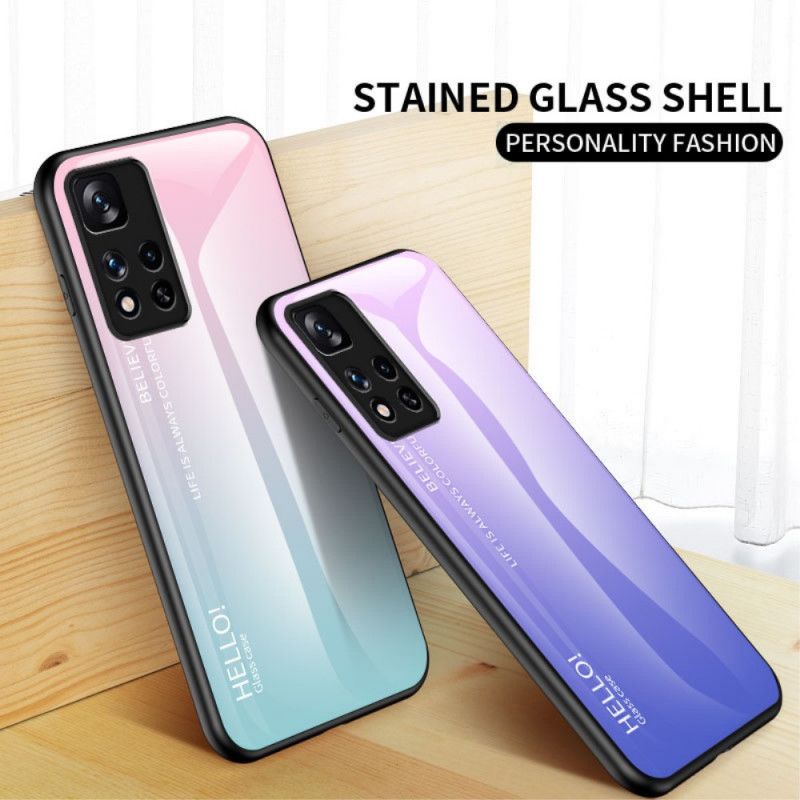 Skal För Xiaomi Redmi Note 11 Pro / Note 11 Pro Plus Härdat Glas Hej