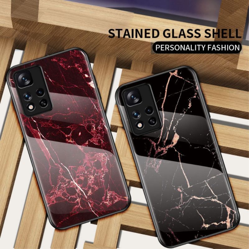 Skal Xiaomi Redmi Note 11 Pro / Note 11 Pro Plus Telefonfodral Marmorfärger Härdat Glas