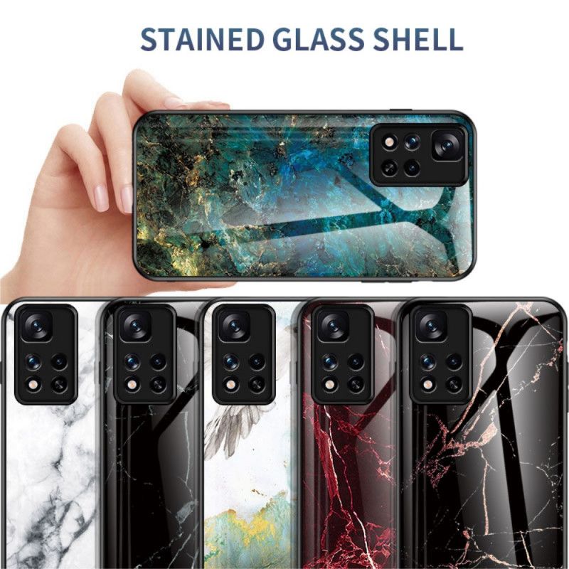 Skal Xiaomi Redmi Note 11 Pro / Note 11 Pro Plus Telefonfodral Marmorfärger Härdat Glas