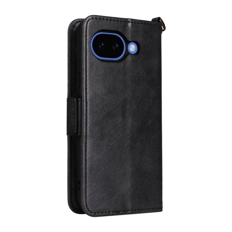 Fodral För Google Pixel 10a Vintage Plånbok Och Axelrem