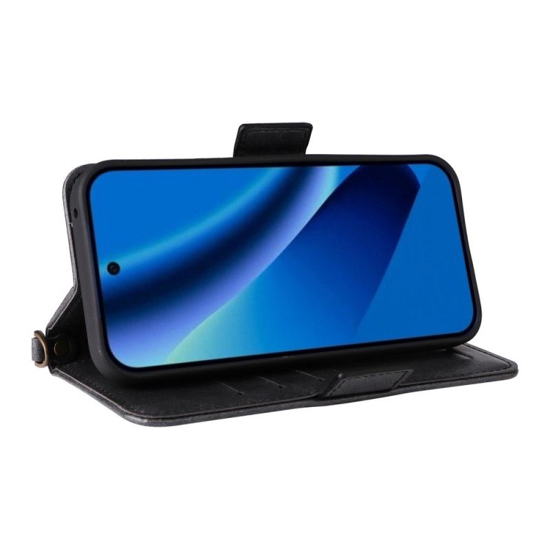 Fodral För Google Pixel 10a Vintage Plånbok Och Axelrem