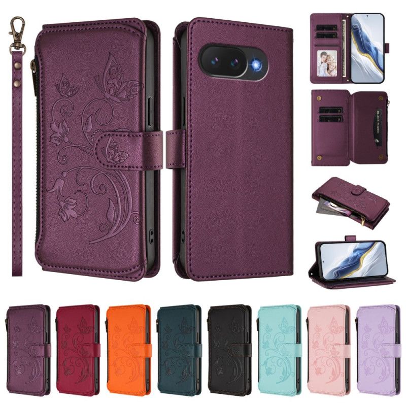 Fodral Google Pixel 10a Plånbok Med Blommönster