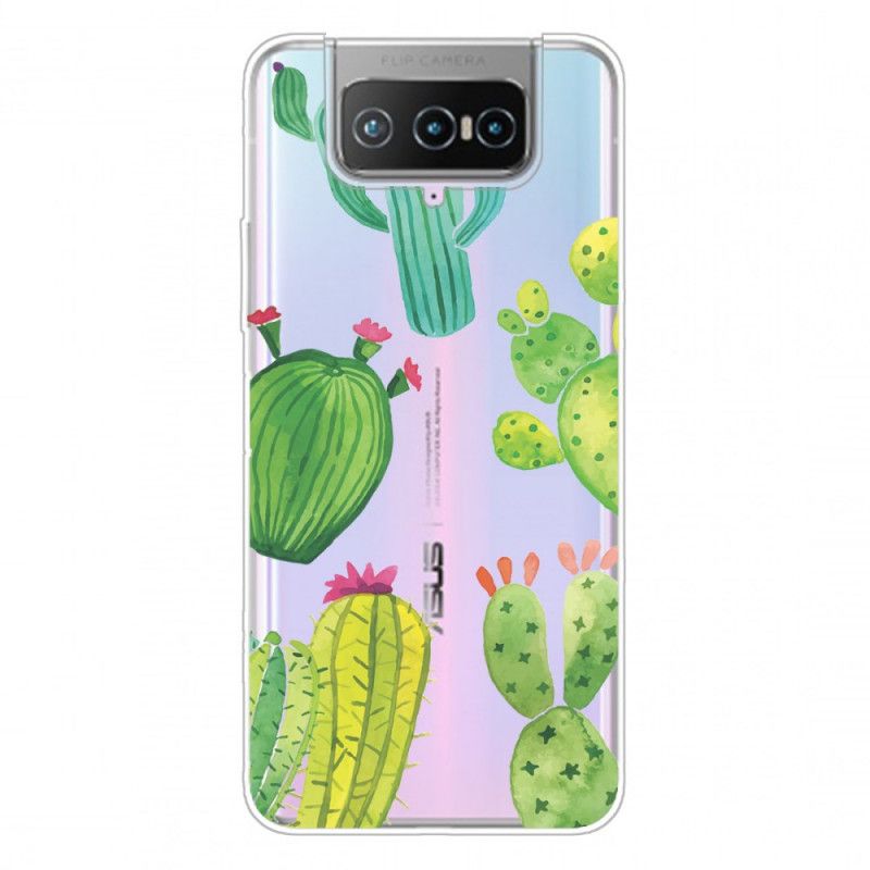 Skal Asus Zenfone 7 / 7 Pro Akvarellkaktus