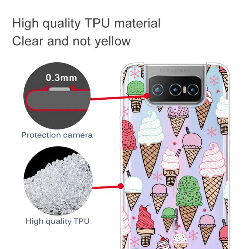 Skal Asus Zenfone 7 / 7 Pro Gräddglass
