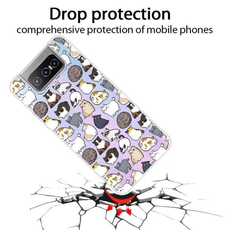 Skal Asus Zenfone 7 / 7 Pro Mobilskal Toppkatter