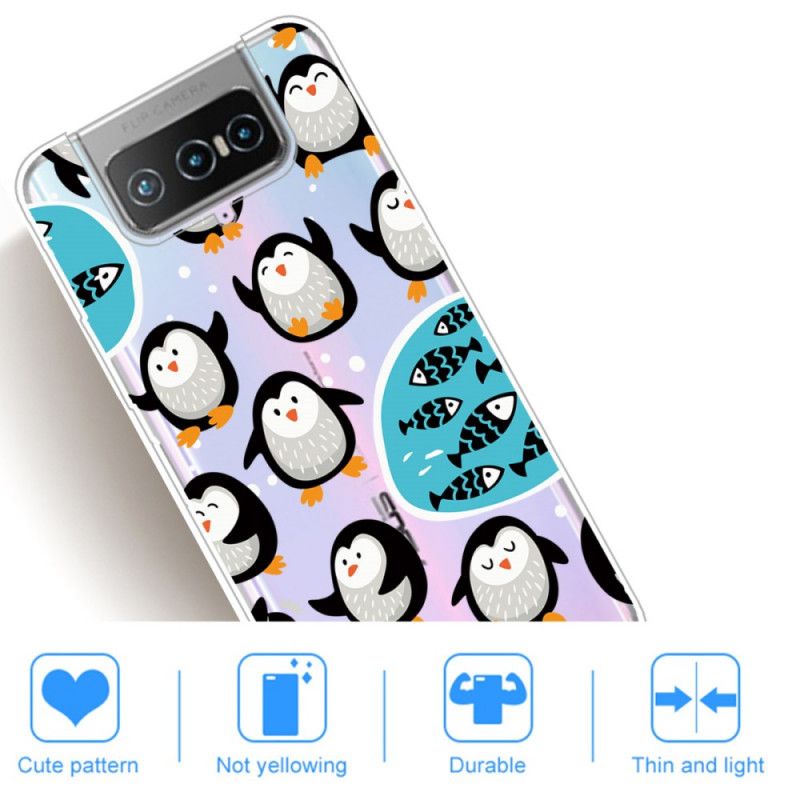 Skal Asus Zenfone 7 / 7 Pro Pingviner Och Fiskar