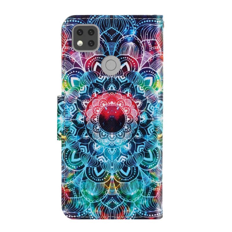 Fodral för Xiaomi Redmi 9C Prickig Mandala Med Rem