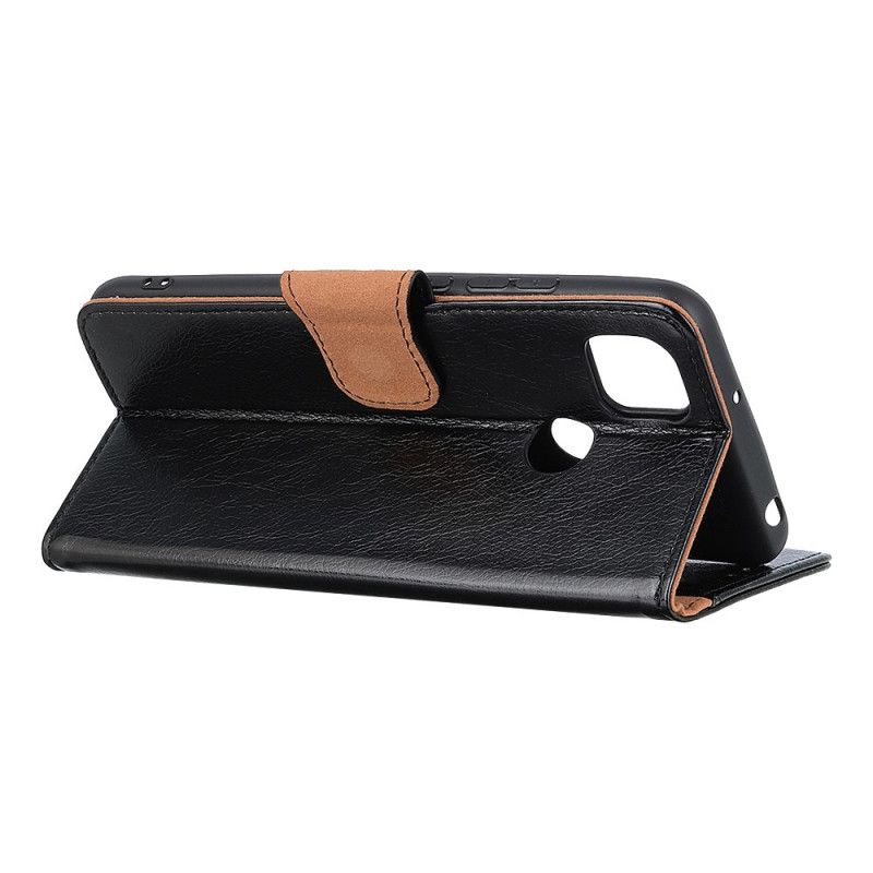Fodral för Xiaomi Redmi 9C Svart Delat Nappaläder