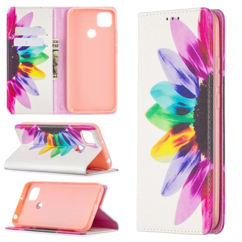 Folio-fodral Xiaomi Redmi 9C Akvarellblomma
