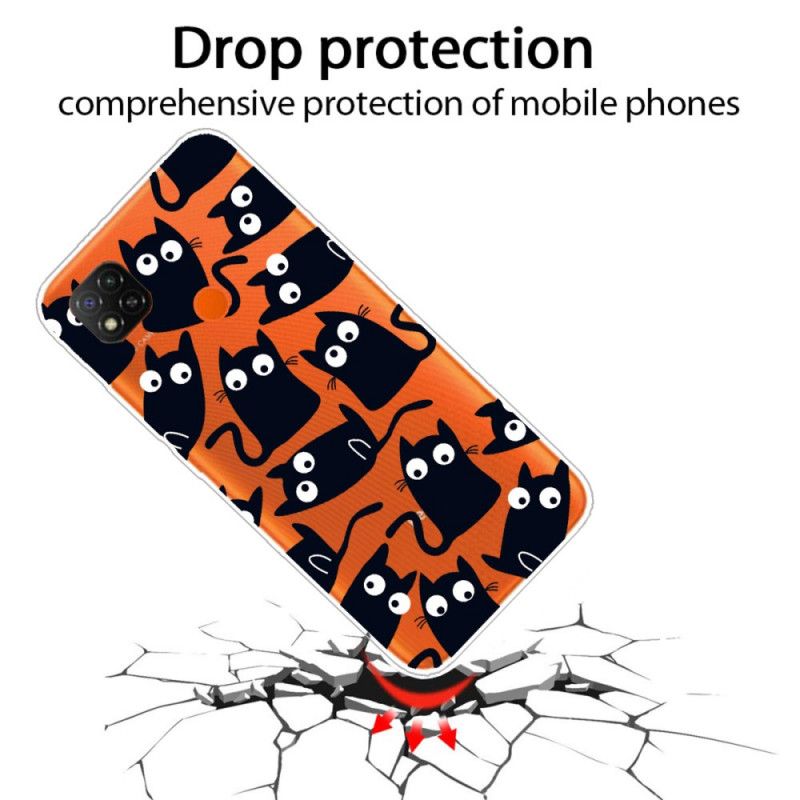 Skal Xiaomi Redmi 9C Mobilskal Svarta Möss