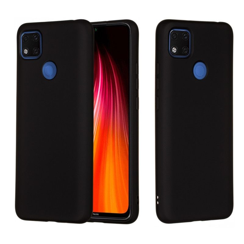 Skal Xiaomi Redmi 9C Svart Flytande Silikon Med Rem