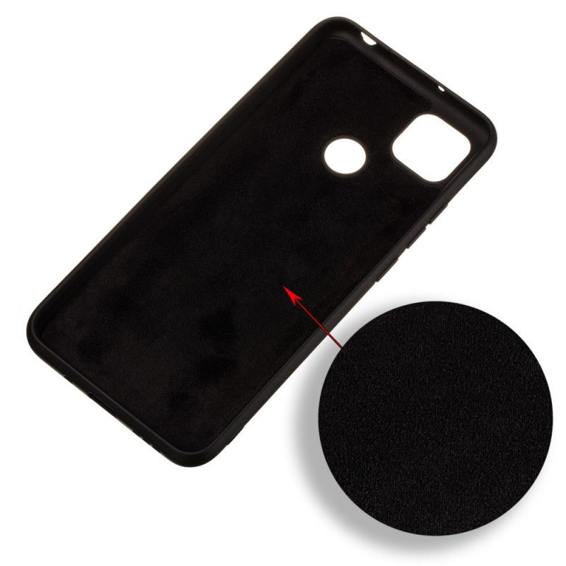 Skal Xiaomi Redmi 9C Svart Flytande Silikon Med Rem