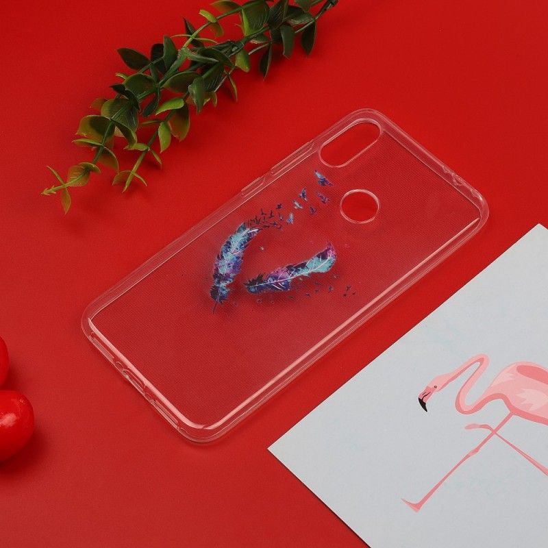 Skal för Xiaomi Redmi Note 7 Genomskinliga Fjädrar