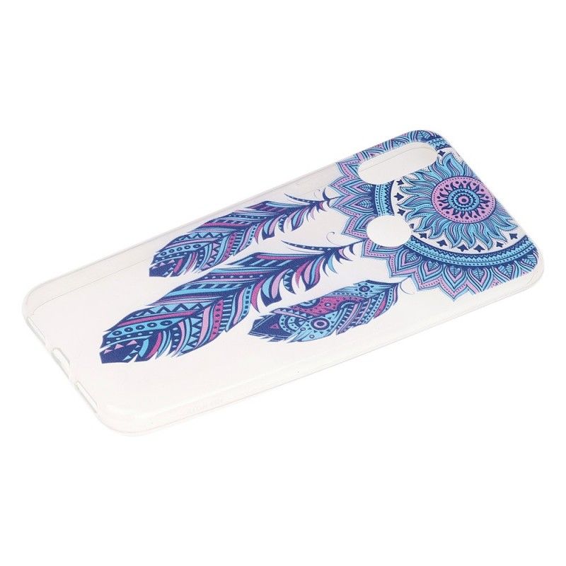 Skal för Xiaomi Redmi Note 7 Transparent Fångare Drömmer Blå Fjädrar
