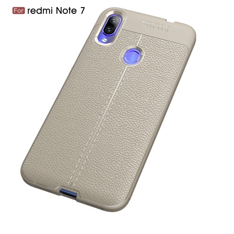Skal Xiaomi Redmi Note 7 Svart Dubbel Linjelycherskinn