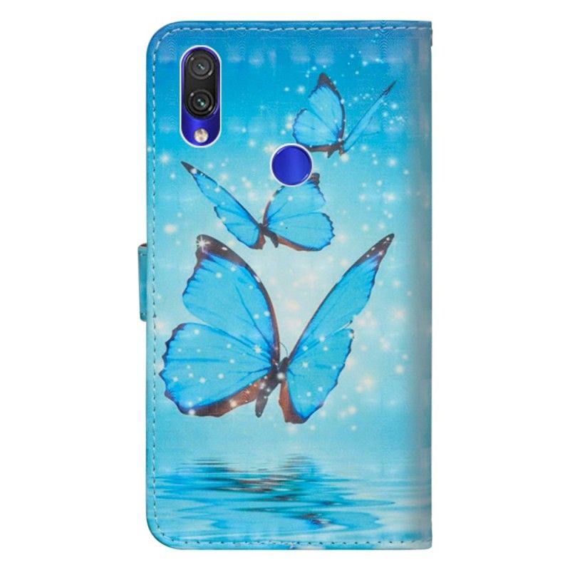 Skyddsfodral Xiaomi Redmi Note 7 Flygande Blå Fjärilar