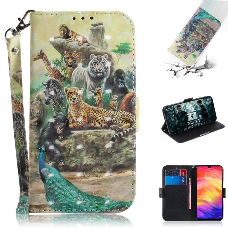 Skyddsfodral Xiaomi Redmi Note 7 Thong Safari Djur