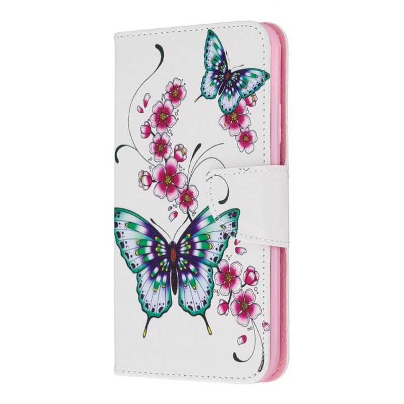 Fodral för iPhone 11 Pro Max Mörkblå Fantastiska Fjärilar