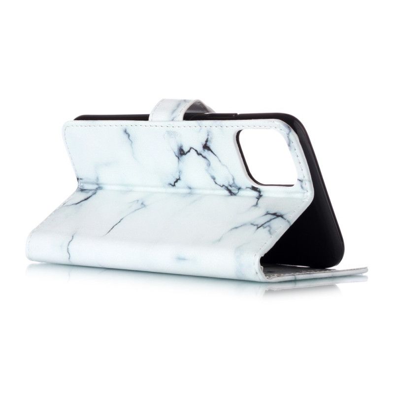 Läderfodral iPhone 11 Pro Max Svart Mobilskal Marmor